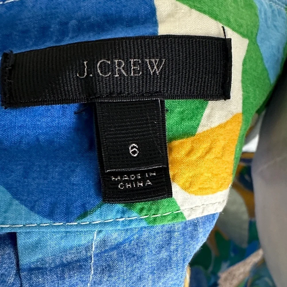 J. Crew Blue and Yellow Floral Swim Sarong